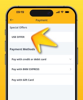 When you reach the payment page, click on the USE OFFER button.